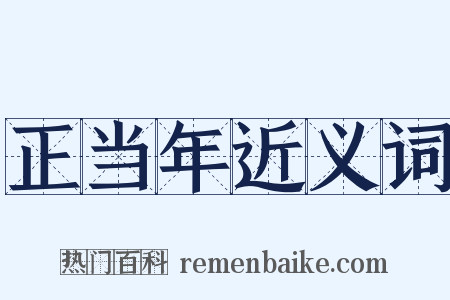 正当年近义词是什么意思的图片